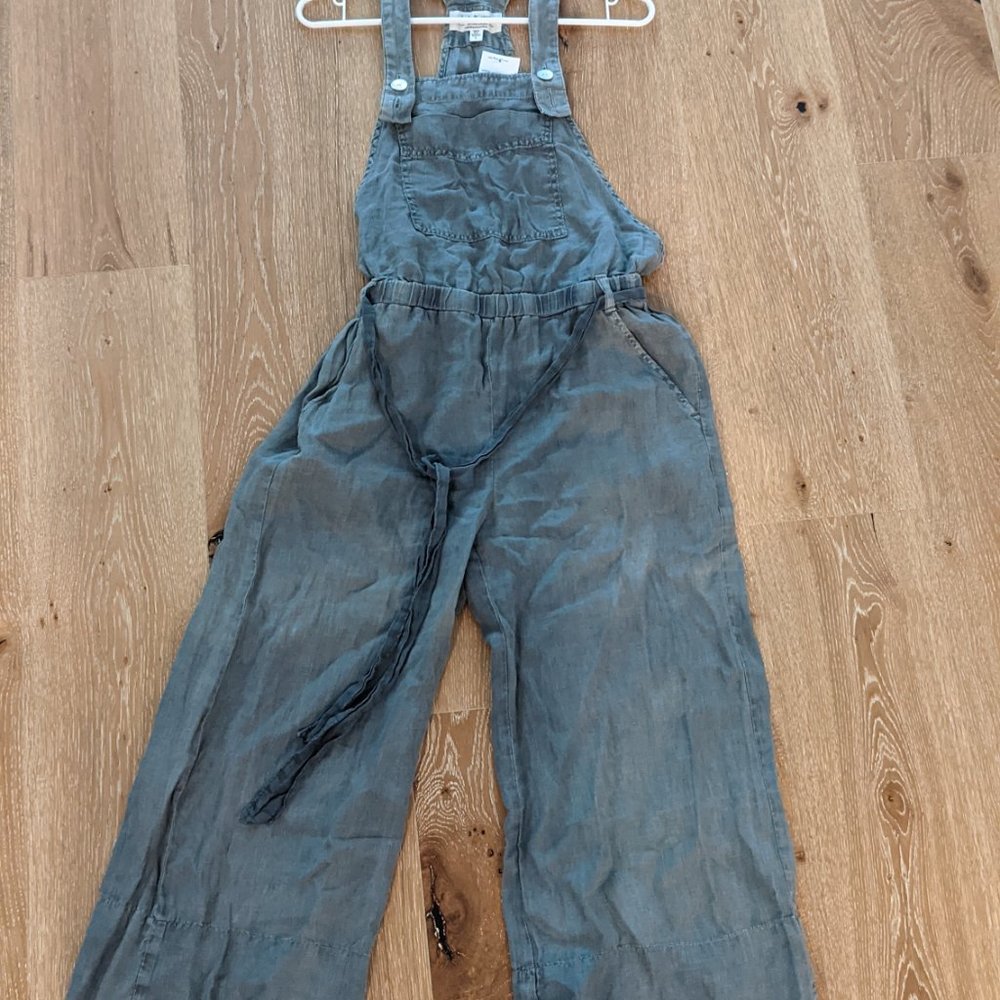 Cloth and Stone Linen Sage Overalls